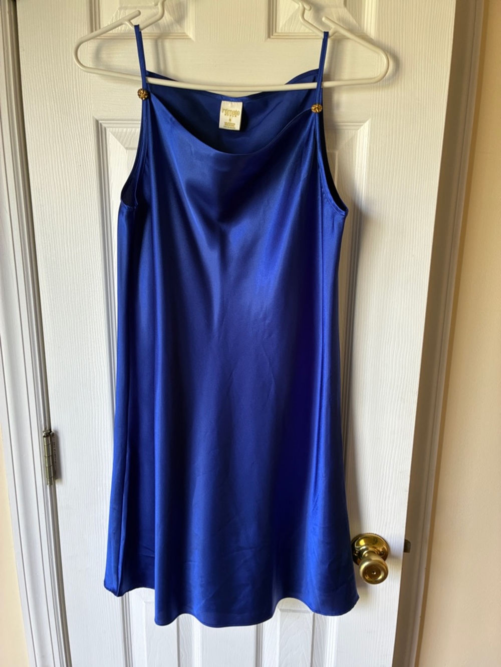 Soma Electric Blue Satin Slip Dress